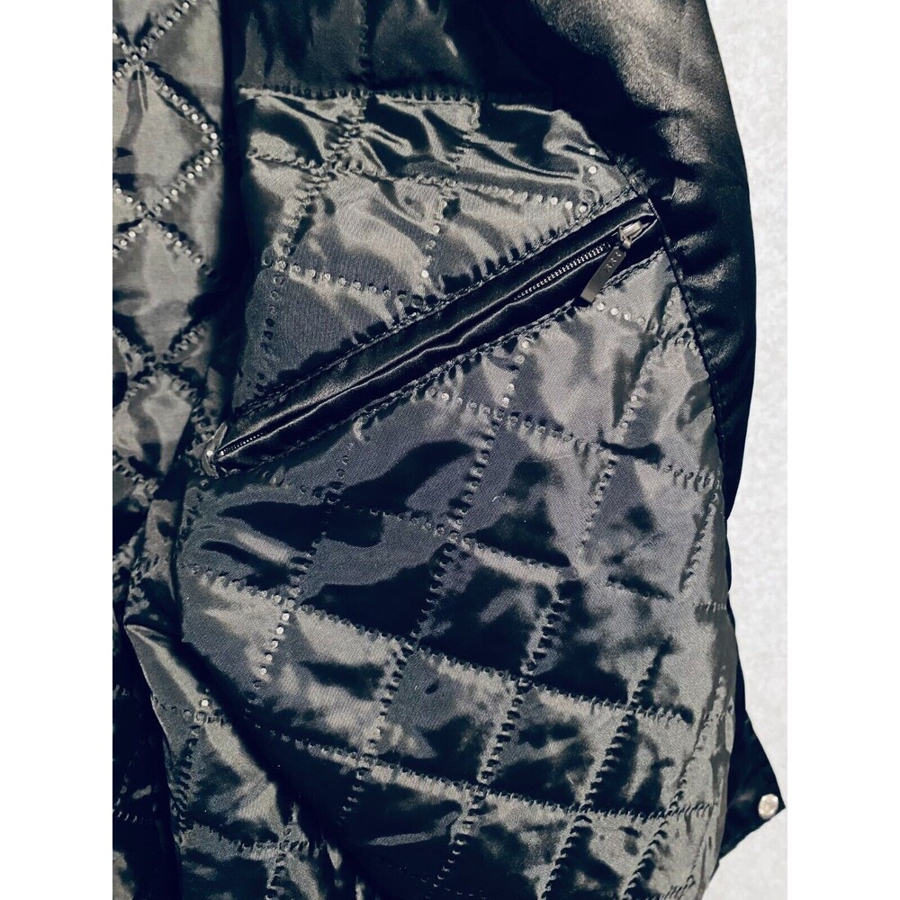 Sage Diamond Bomber Jacket Men's Medium Black Embroidered CO EST 2020 Streetwear - Picture 6 of 16